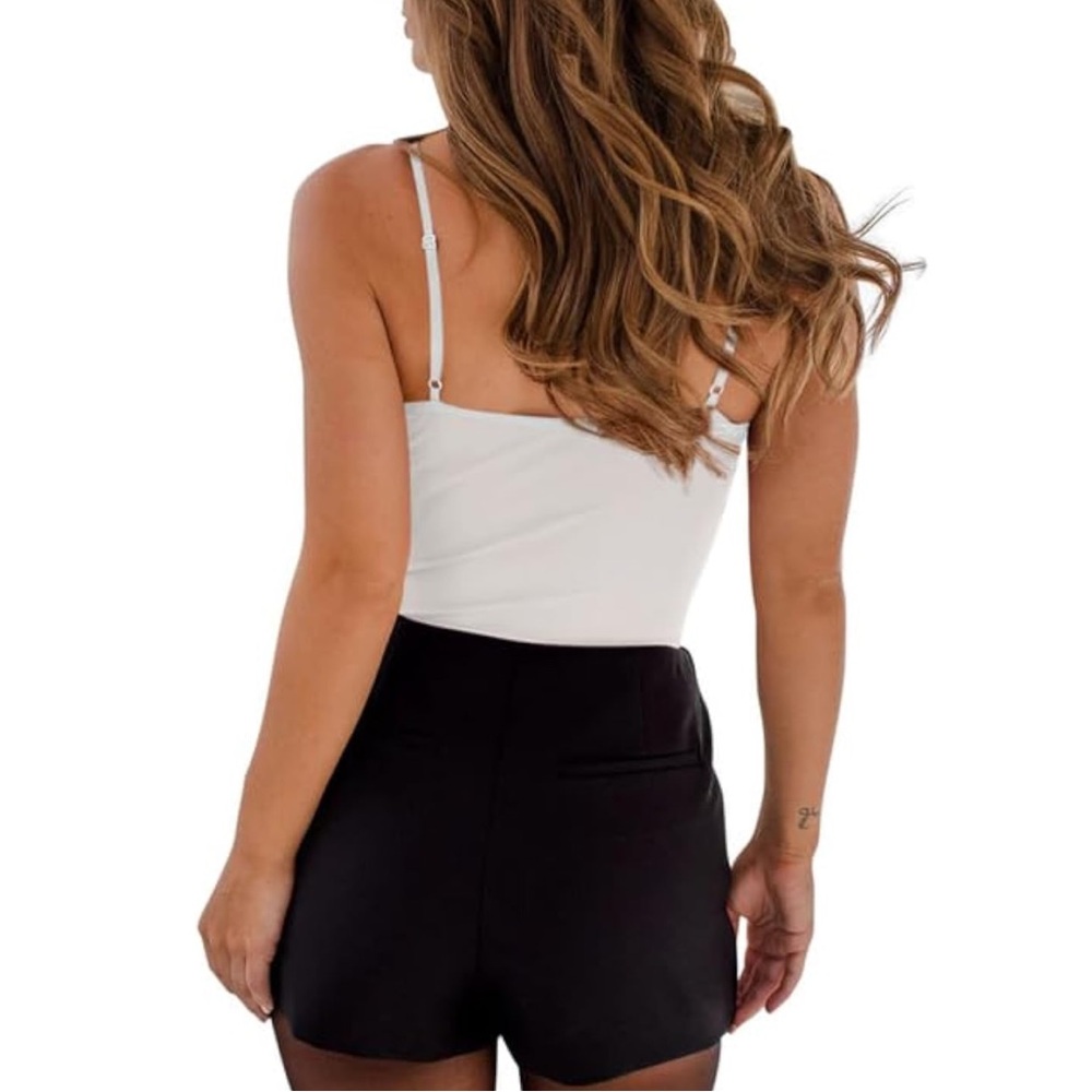 NWT REORIA Women’s Mesh Sheer Spaghetti Strap Bustier Corset Bodysuit –‎ Medium - Picture 2 of 6